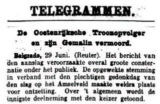 Uit de Leeuwarder Courant van 29 juni 1914