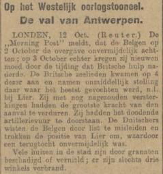 Uit het Algemeen Handelsblad van 12 oktober 1914