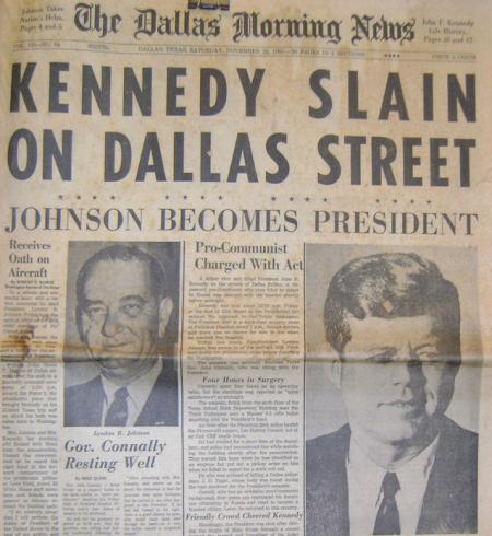 Uit de Dallas Morning News van 23 november 1963