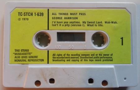 George Harrison - All Things Must Pass tape