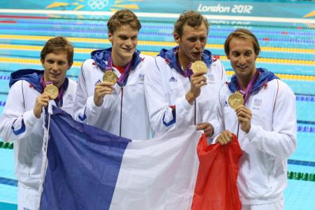 olympische spelen 2012 londen 30-07-2012 zwemmen goud voor Clement Lefert ,...