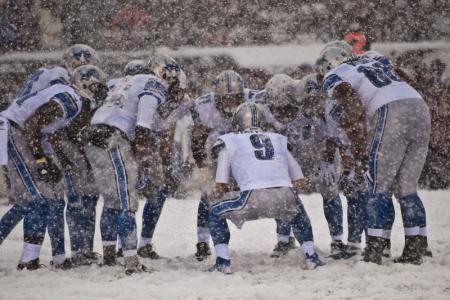 Lions' quarterback Matthew Stafford (9) leidt zijn team (Foto: Pro Shots)