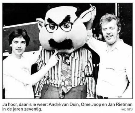 Jan Rietman, Ome Joop en Andre van Duin in de zeventiger jaren (Foto: Leeuwarder Courant)