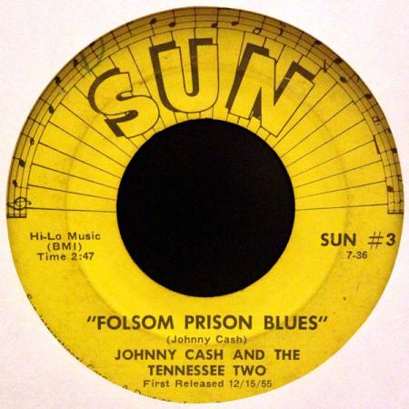 Folsom Prison Blues op Sun Records