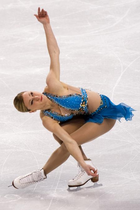 Joannie Rochette in actie tijdens de Winterspelen in Vancouver (PRO SHOTS/ZUMA Sports Wire)