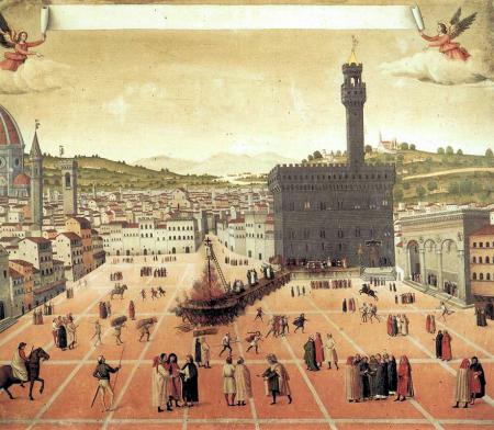 De executie van Savonarola in 1498