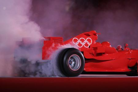 Ook Ferrari gaf acte de présence bij de openingsceremonie (PRO SHOTS/Kishimoto)