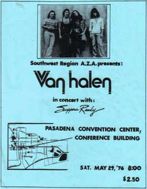 Van Halen flyer uit 1976
