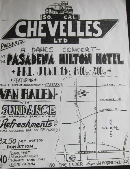 Van Halen flyer uit 1977