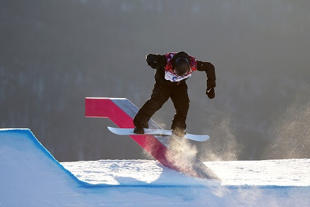 Clemens Schattschneider onderweg op het slopestyleparcours (PRO SHOTS/GEPA)