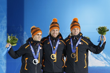 Het onverwachte, maar mooie Nederlandse podium op de 500 meter bij de mannen (PRO SHOTS/Henk Jan Dijks) Het onverwachte, maar mooie Nederlandse podium op de 500 meter bij de mannen (PRO SHOTS/Henk Jan Dijks)