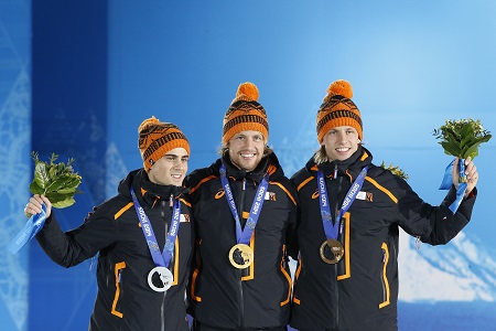 Het onverwachte, maar mooie Nederlandse podium op de 500 meter bij de mannen (PRO SHOTS/Henk Jan Dijks)