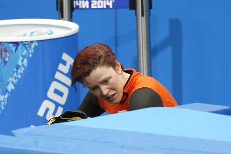 Jorien ter Mors is teleurgesteld na haar vierde plaats op de 1500 meter shorttrack (PRO SHOTS/Henk Jan Dijks)