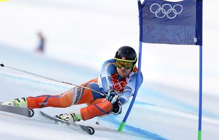 Kjetil Jansrud op weg naar de gouden medaille op de Super G (PRO SHOTS/GEPA)