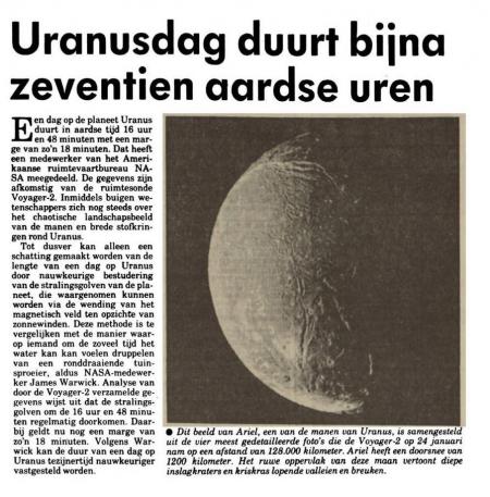 Uit het Nieuwsblad van het Noorden van 5 februari 1986