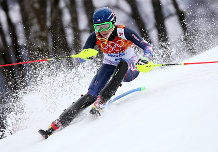 Shiffrin won in Sochi de olympische titel op de slalom (Foto: PRO SHOTS/GEPA)