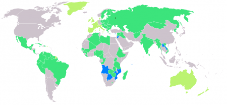 Deelnemende landen.