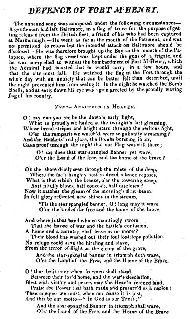 Een van de twee nog overgebleven pamfletten van de eerste druk (20-9-1814)