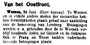 Uit de Leeuwarder Courant van 24 juni 1915