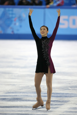 Kim tijdens de Spelen in Sochi, op weg naar controversieel zilver (PRO SHOTS/Henk Jan Dijks)