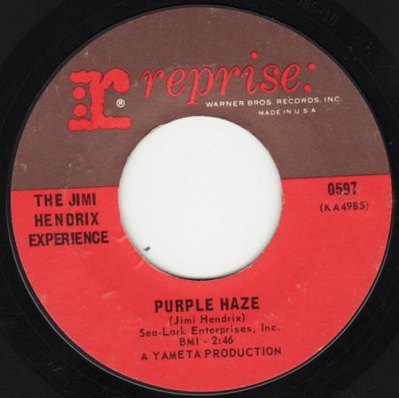 De Amerikaanse single van Purple Haze