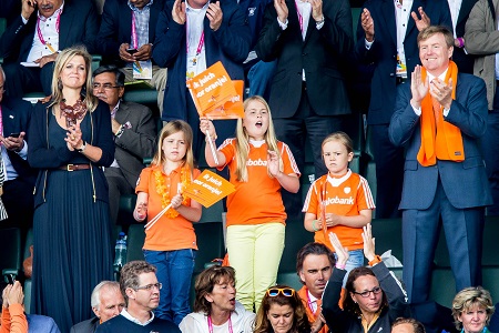 De koninklijke familie was afgelopen zondag aanwezig bij het WK Hockey (PRO SHOTS/Kay Int Veen)