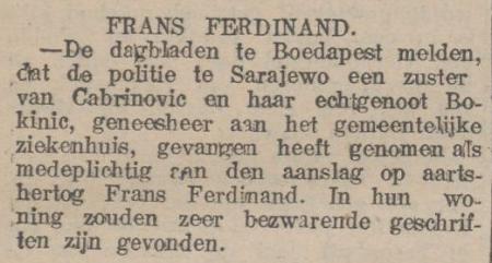 Uit de Tilburgse Courant van 11 juli 1914