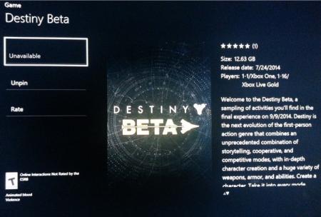Destiny Beta