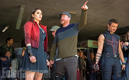 Avengers: Age of Ultron: Joss Whedon met Elizabeth Olsen en Jeremy Renner