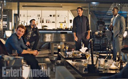 Avengers: Age of Ultron: Chris Evans, Jeremy Renner, Robert Downey Jr en Don...