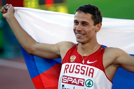 Borzakovskiy na zijn overwinning op het EK atletiek in 2012 (PRO SHOTS/GEPA) Borzakovskiy na zijn overwinning op het EK atletiek in 2012 (PRO SHOTS/GEPA)