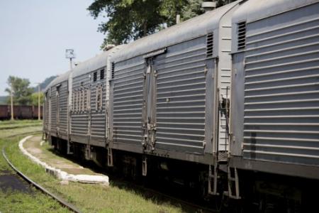 Trein met lichamen vliegramp in Charkov