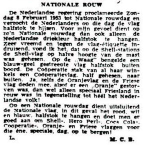 Uit de Leeuwarder Courant van 11 februari 1953