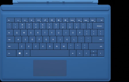 Type Cover toetsenbord blauw