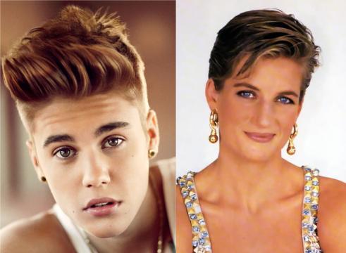 Bieber en Lady Diana