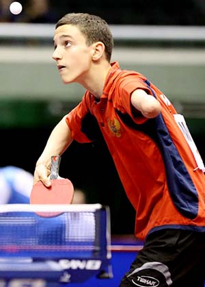 Radovic in actie op het WK voor landenteams eerder dit jaar (Foto: ITTF)