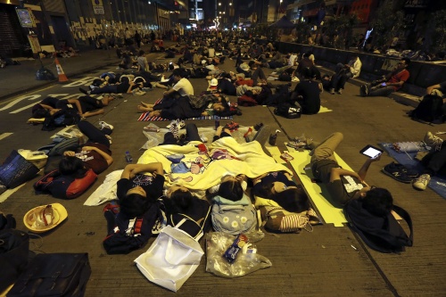 Britse Occupysteun voor Hongkong weggestuurd