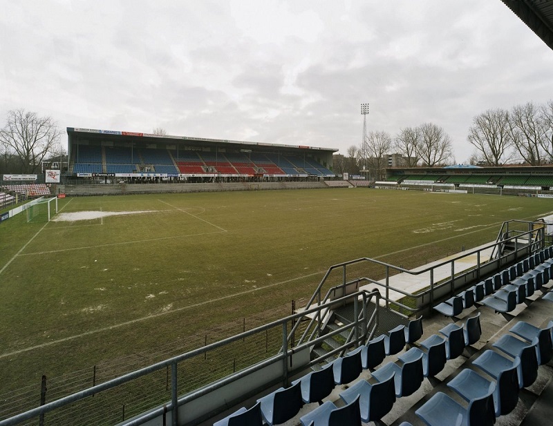 In het Oosterpark Stadion werd 3 februari 1935 de wedstrijd gespeeld. Het stadion was toen nog de thuishaven van FC Groningen-voorlopen GVAV (WikiCommons/Rijksdienst voor het Cultureel Erfgoed/Kris Roderburg)