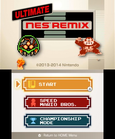 startscreen Ultimate NES Remix