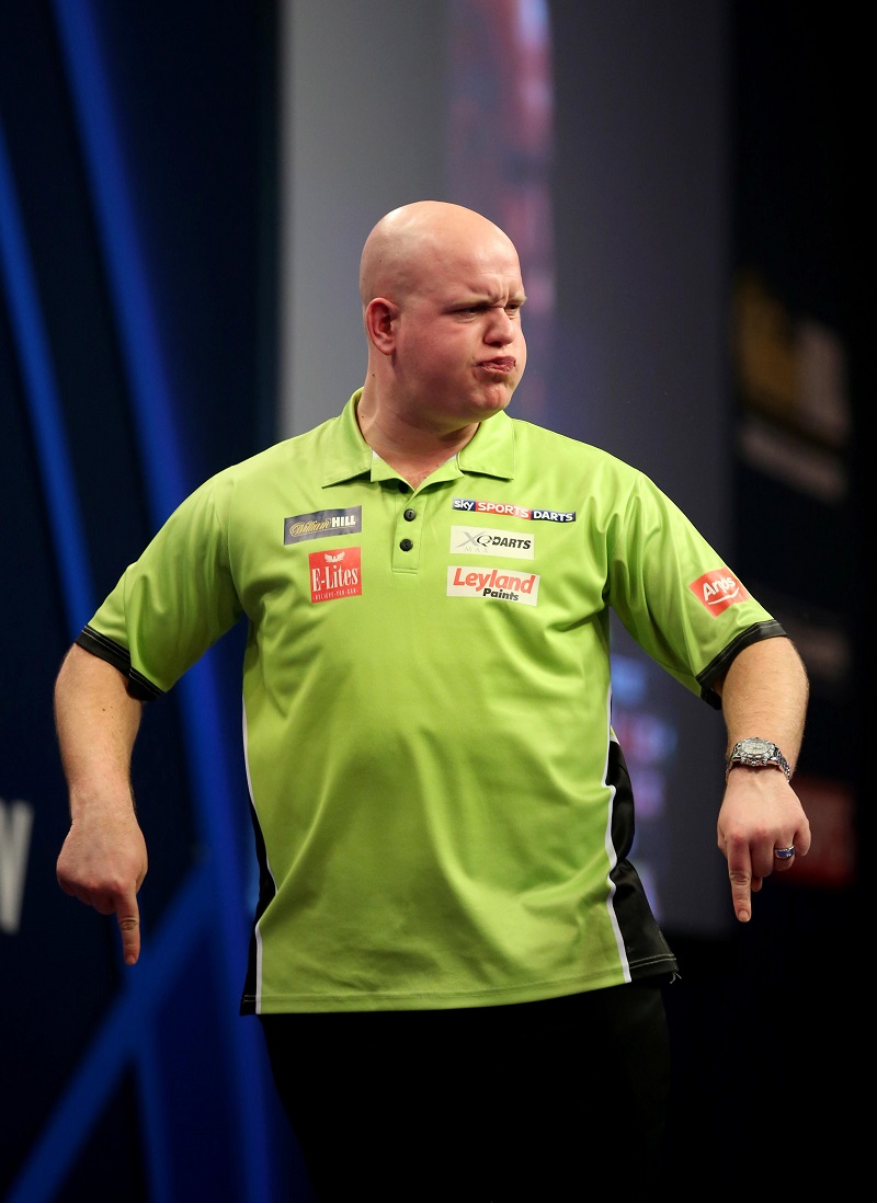 Van Gerwen na zijn overwinning (PRO SHOTS/Actionimages)