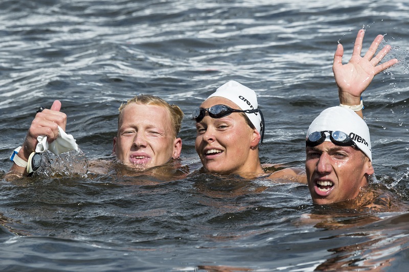Tijdens het EK open water zwemmen won Nederland maar liefst drie gouden medailles. Ferry Weertman en Sharon van Rouwendaal wonnen de tien kilometer en samen met Marcel Schouten werd er het teamevent gewonnen. Van Rouwendaal won ook nog eens een zilveren medaille op de vijf kilometer (PRO SHOTS/Insidefoto)