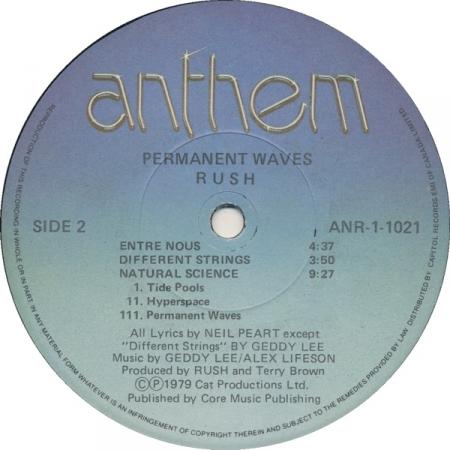 Rush - Permanent Waves B