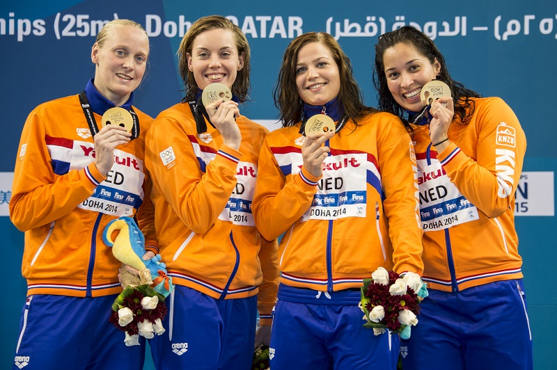 Uiteindelijk won Nederland 5 wereldtitels op het WK korte baan, daarnaast veroverden de dames nog één zilveren medaille en zes bronzen (PRO SHOTS/Insidefoto)