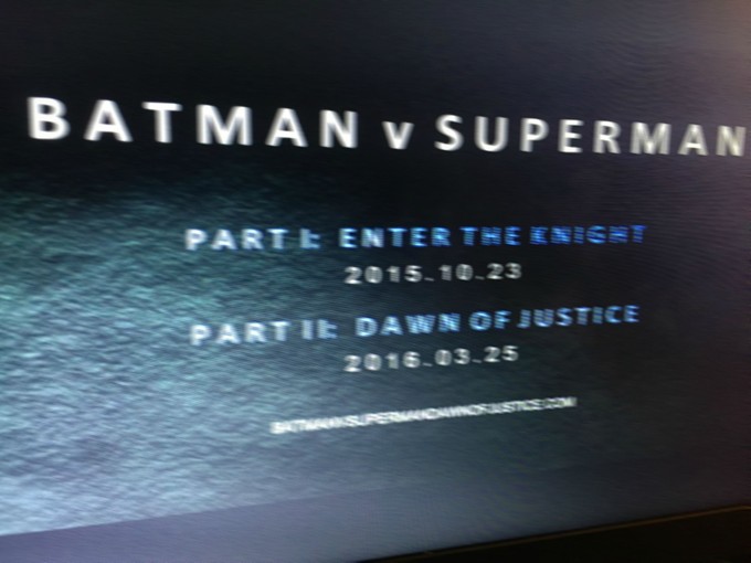 Batman V Superman trailer screen