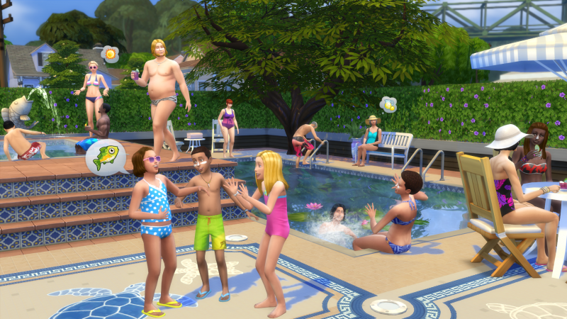 De Sims 4 met zwembaden