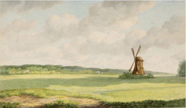 Gezicht op de zuidelijke rand van het Haagse Bosch rond 1797 (foto - haagsebeeldbank)