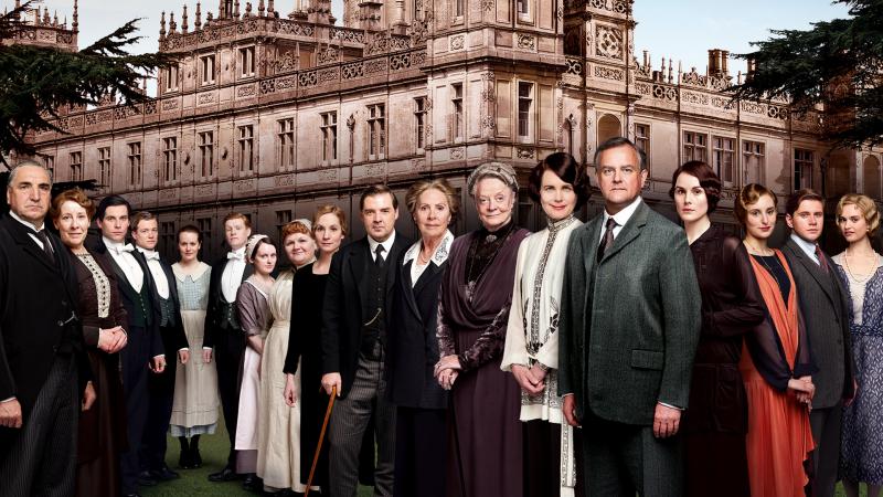 De gehele cast van Downton Abbey