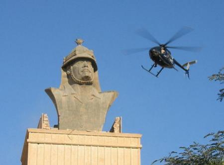 Blackwater-helicopter boven Baghdad