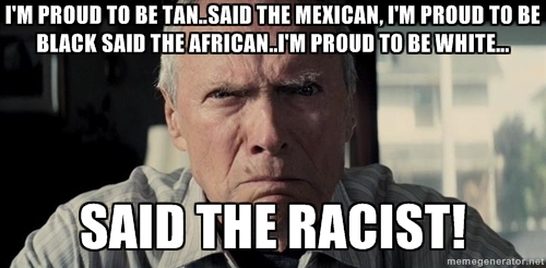 ...Said the racist!