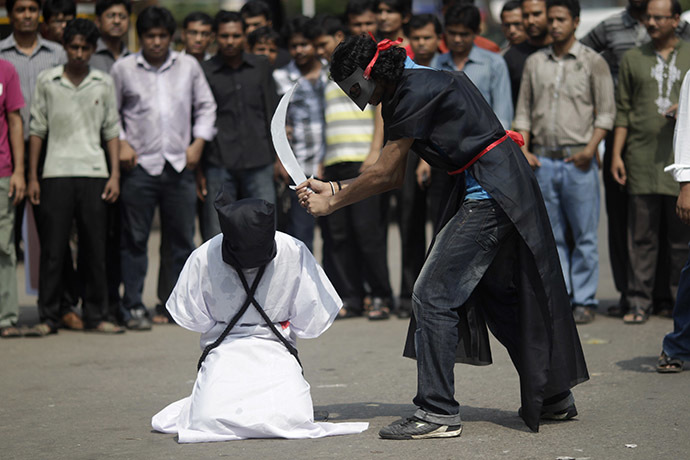 Foto tijdens protest tegen executies